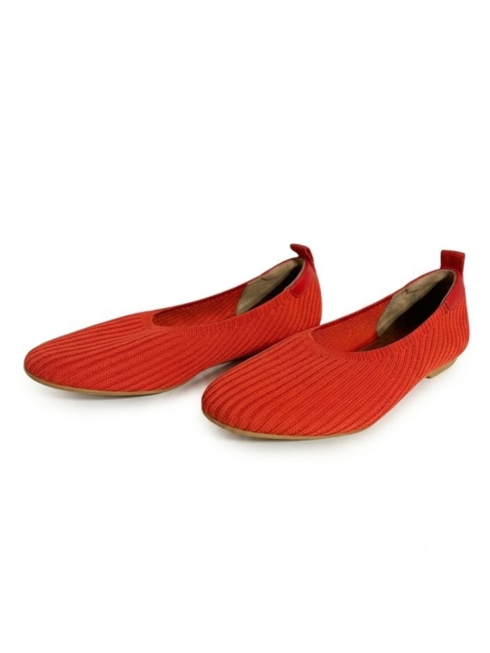 Everlane The Day Glove Re-Knit Flats Poppy Red Knit Almond Toe Size 10